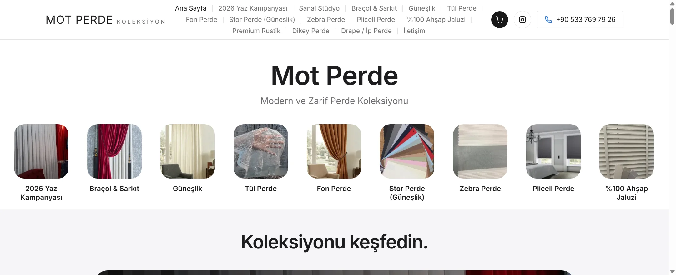Mot Perde anasayfası